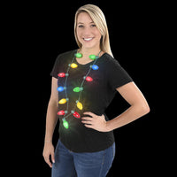 Light Up Holiday Lights Necklace