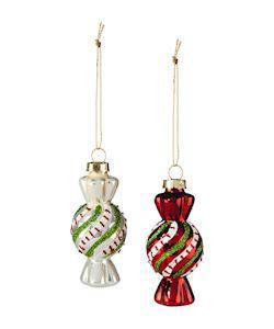 Peppermint Candy Glass Ornament