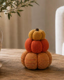Cozy Knit Pumpkin Stack